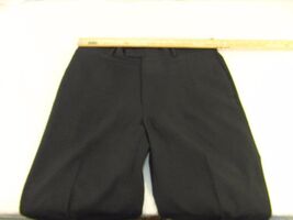 Adult Men's Perry Ellis Black 36 X 30 Flat Front Dress Slacks Trousers 3... - $14.58