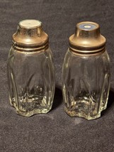 Vintage Airko Salt &amp; Pepper Shaker Set - Tapered Indented Panels With Me... - $221.06 MXN