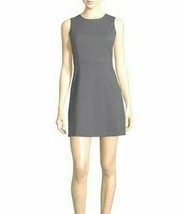 $245 THEORY Arila Eprus herringbone mini dress 6 gray+black wool stretch... - £19.98 GBP