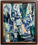 Joseph Meierhans (1890 - 1980) Oil on Board Mid Century Abstract - $3,200.00