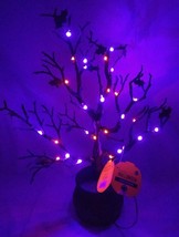 Dead Black Light-up Halloween Tree Bats Cauldron Skull Led Decor Lights Gothic - £32.08 GBP
