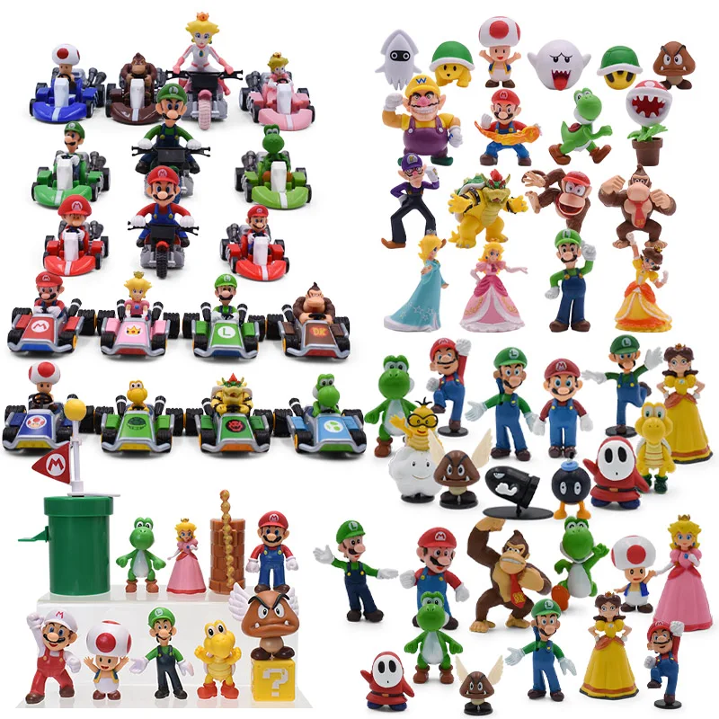 Super Bros Figure Set Toad Princess Peach Mario Luigi Yoshi Daisy Bowser... - $21.00+