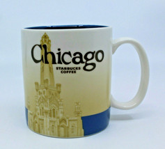 Starbucks Global Icon Series Chicago Illinois Collector Coffee Mug Cup 16 oz - £42.17 GBP