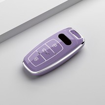 TPU Car Remote Key Case Cover  Keychain For  A6 A7 A8 E-tron Q5 Q7 Q8 C8 D5 Prot - £32.97 GBP