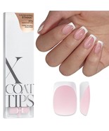 BTArtboxnails XCOATTIPS French Tip Nails Short Press On Nails 160 Pcs Pink  - $47.57