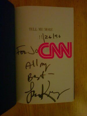 Primary image for Tell Me More By Larry King Hardback Book Signed autographed