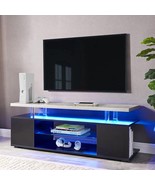 65&quot; TV Stand w/ Storage Cabinet - Black &amp; Gray - $211.99