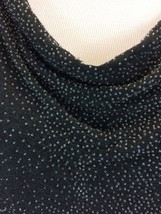 #S6 Eileen Fisher Sz S Beaded Charcoal Black Cowl Neck S/S Top Italian Yarn - £12.09 GBP