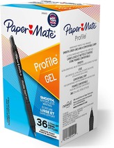 Black, 36 Count, 0 Point 7 Mm, Paper Mate Gel Pen, Profile Retractable Pen. - £32.18 GBP