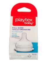 Playtex Baby 2 Silicone Nipples Full Sized Wider Mouths 3-6 Months Fast ... - $6.90