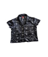 Women NFL Oakland Las Vegas Raiders Satin button-Up Night T-Shirt Size L - $307.95 MXN