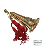 12&#39; Copper &amp; Brass Bugle with Silk Rope Tassel Australian Military Force... - £61.13 GBP