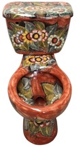 Mexican Talavera Ceramic Toilet Hand Painted  - Girasoles Negro - - $1,199.00