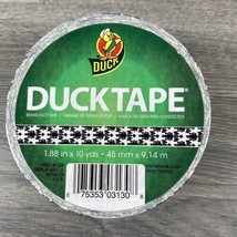 Duck Tape: Printed Duct Tape, 1.88 in x 10 yd Black and White Deco Design Sealed - £11.29 GBP