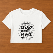 Crisp Days Of Fall Womens Cropped Short Sleeve Shirt - $14.99