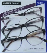 Design Optics F.G Women&#39;s Limited Collection Reading Glasses 3PK +2.50 OPEN BOX - £11.13 GBP