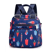 Women Nylon Backpack Waterproof Female Designer Shoulder Bag Cartoon Printing Ru - £29.70 GBP