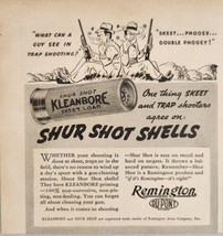 1937 Print Ad Remington Kleanbore Shotgun Shells Mad Hunters Cartoon - $13.48