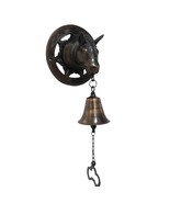 Horse Statue Brass Doorbell 4.7&quot; Vintage Stallion Front Door bell / Door... - $131.29 CAD