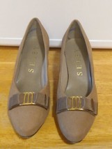 Vintage Selby Womens Shoes Helen Winter Taupe Suede 7 2A - $22.12