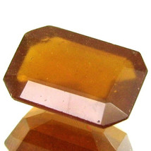 Certified 4.84Ct Natural Gomedh (Hessonite) Rectangle Faceted Gemstone - $28.50