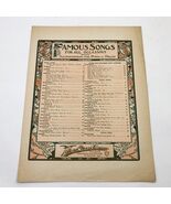 Famous Songs For All Occasions  Come When the Soft Twilight Falls 1906 - $179.97 MXN