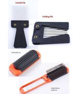 1 Piece Metal Pik Comb or Travel Brush w/Mirror Foldable Style Travel De... - $49.82 MXN+