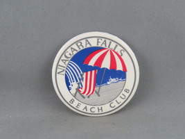 Vintage Tourist Pin - Niagara Falls Beach Club - Celluloid PIn  - $15.00