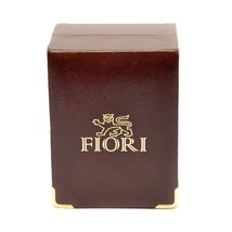 Fiori Red Gold Accent Storage Jewelry Box Case Empty Case Vintage - £7.71 GBP