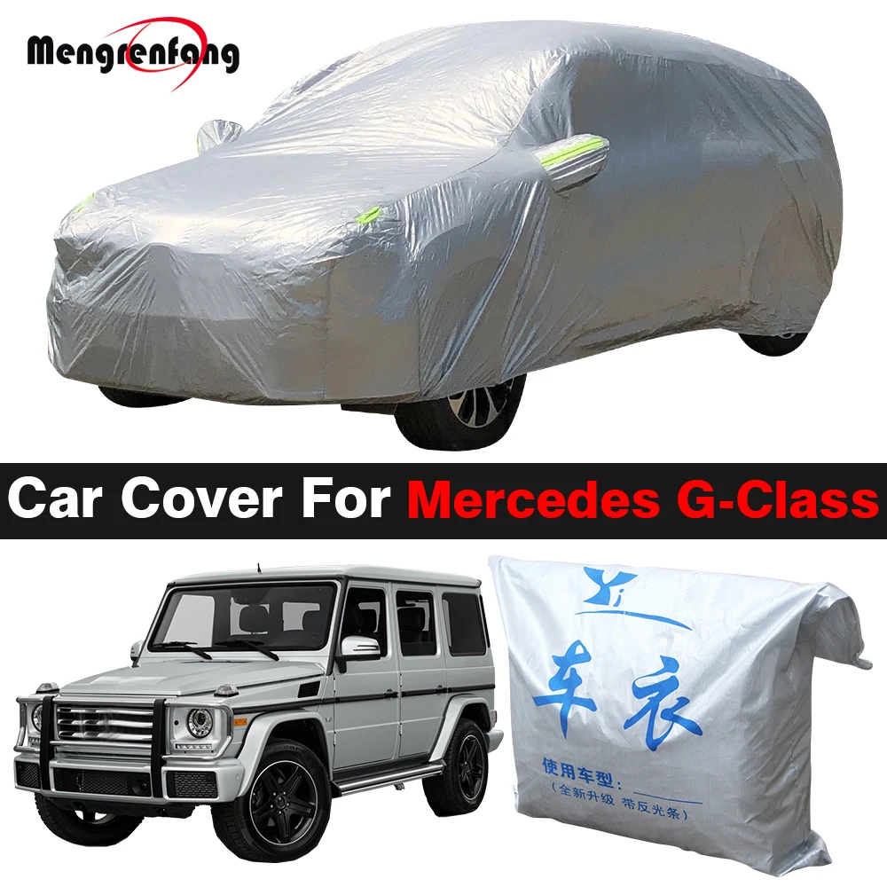 Car Cover Outdoor Anti-UV Sun Shade Snow Rain Protect SUV Cover For Mercedes - £51.30 GBP+