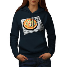 Wellcoda Pizza Dj Mix Music Food Womens Hoodie,  Casual Hooded Sweatshirt - £29.06 GBP