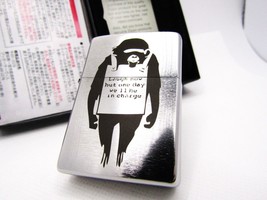 Banksy Laugh Now Monkey Zippo 2019 MIB Rare - £89.55 GBP