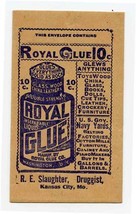 Royal Glue &amp; A B C Headache Powder Envelope R E Slaughter Druggist Kansa... - £21.72 GBP