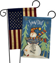 Winter Snow Day - Impressions Decorative USA Vintage - Applique Garden Flags Pac - £24.61 GBP