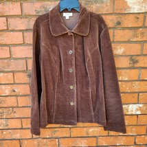 Long Sleeve Full Button Front Closure Corduroy Jacket Ladies Size L Dres... - $15.00