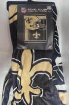 New Orleans Saints 50&quot; by 60&quot; Plush Raschel Throw Blanket - NFL - $28.12
