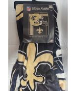 New Orleans Saints 50&quot; by 60&quot; Plush Raschel Throw Blanket - NFL - $28.12