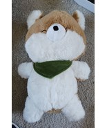 Shiba Inu Brown Dog Green Bandana Frankie Zhou Plush Stuffed Animal 10 inch - $180.68 MXN
