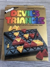 Pressman Vtg Devil's Triangle 2 Player Strategy Game Think Series 1986 Complete - $14.85