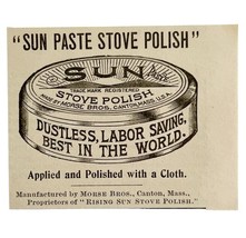 Rising Sun Paste Stove Polish 1894 Advertisement Victorian Morse Bros 2 ... - $19.99