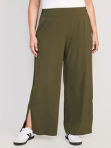 Old Navy StretchTech Wide Leg Pants Women XL Tall Olive Green Lightweigh... - $28.58