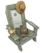 Photo Picture Frame Adirondack Chair Garden Distressed Wood Watering Can... - £10.16 GBP