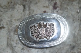 German Eagle Oval Belt Buckle, silver-toned - £19.95 GBP