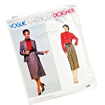 Vogue American Designer 2283 Sewing Pattern Calvin Klein Jacket Skirt Blouse Cut - £14.74 GBP
