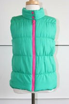 Grane Kelly Green Puffer Vest with Pink Lining Size Small Girls - £7.76 GBP