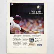 Vintage IBM Personal Computer Vintage Advertising Print Ad PS/2 Baseball 8 x 11 - £5.23 GBP