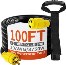 Huanchain 3 Prong 30 Amp Generator Cord 100 Feet Heavy Duty,Nema, Etl Listed - $142.97