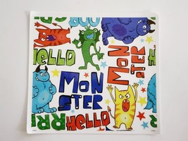 Monster Cute Multicolor Square Great Childrens Theme Sticker Decal Embel... - £1.75 GBP