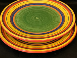 Pacific Rim (2) Desert Salad Bread Plates Colorful 8-1/4&quot; - £20.78 GBP