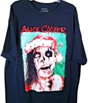 Alice Cooper Christmas Pudding T-Shirt Black Size 2XLarge Holiday Cheer - $19.68
